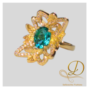 Anel Flor 70 pedras