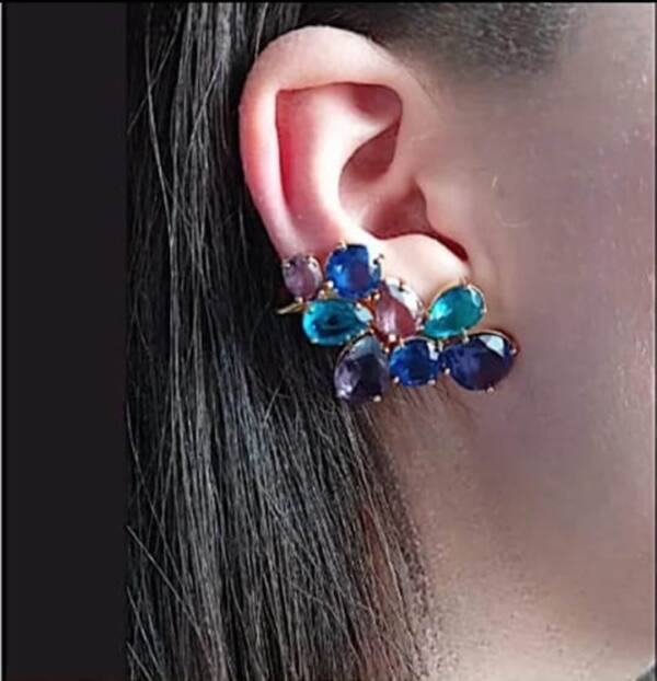 Brinco Ear Cuff Banhado A Ouro Preciosa - Imagem 4